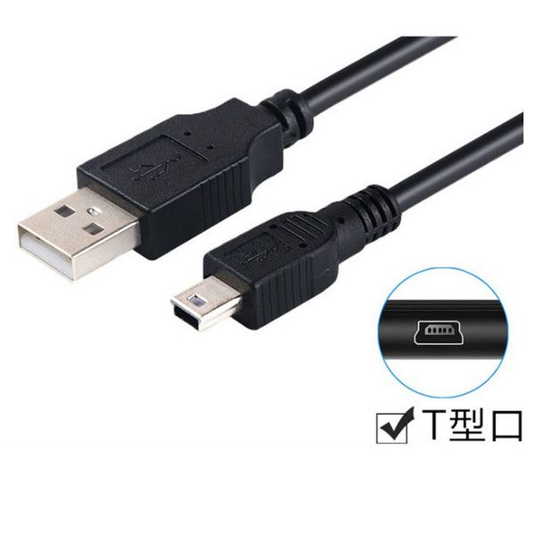 1.5 M Tipi Bir Erkek 5 P Mini USB Veri Şarj Kablosu MP3 MP4 Kamera GPS 5PIN T-Port V3 Kordon Kabloları DHL Fedex EMS Ücretsiz Gemi