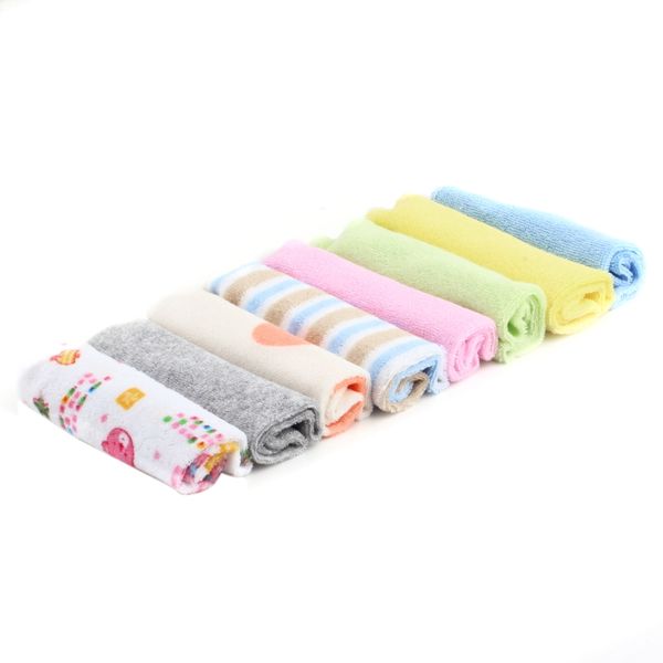 

8pcs/set baby towel cotton saliva towel nursing feeding wash cloth cute baby handkerchief washcloth