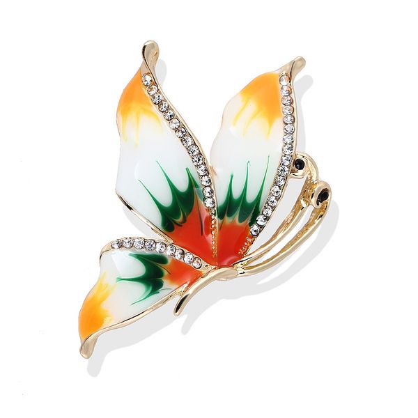 

enamel gradual change colour oil painting butterfly brooch brooch air support parts woman, Gray