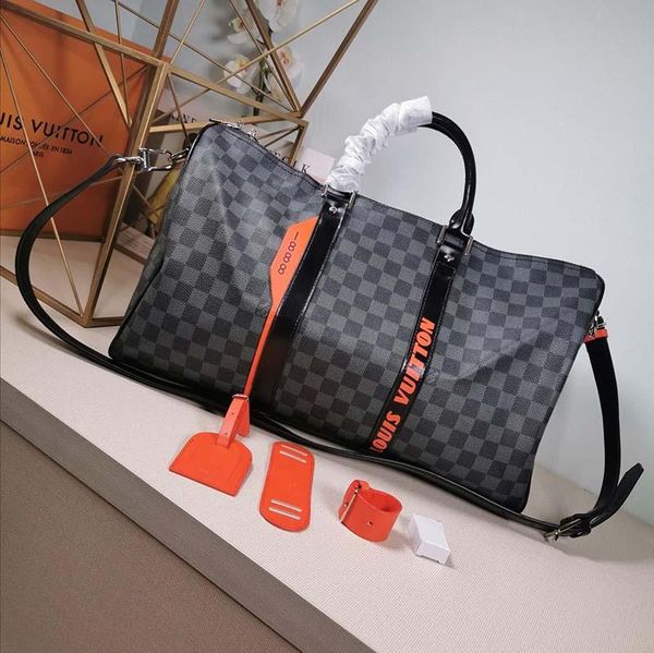 

camo luxury и модный бренд keepall bandouliere duffle camouflage hand boston bag red m41416 bandouliere мужская и женская спортивная сумка a, Blue;gray