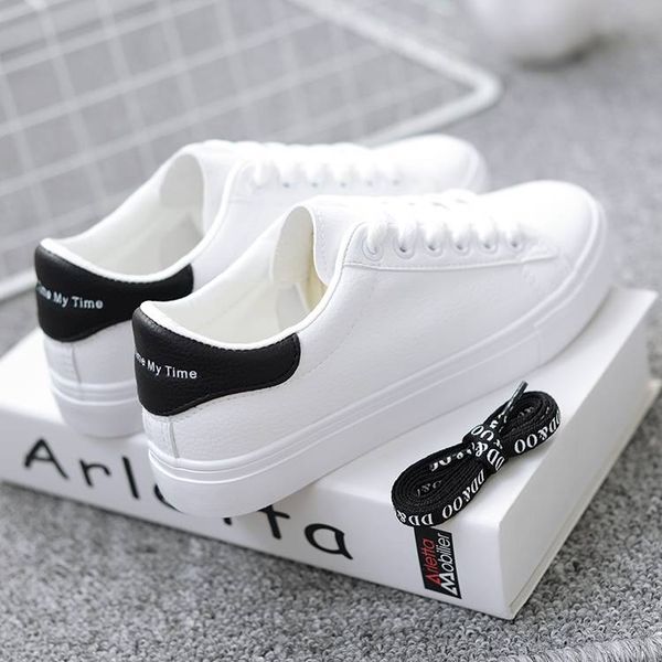 

women shoes flats spring white flat platform leather shoes woman summer student casual breathable ladies sneakers women, Black