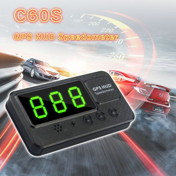 

gps hud plug and play c60s gps tracker car tracking device display large screen speedometer for car truck speedometer