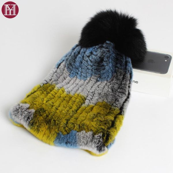 

lady аутентичные рекс меховая шапка зимы женщин handmade природных подлинная рекс меховые шапки мода хорошо упругие теплая шапка, Blue;gray