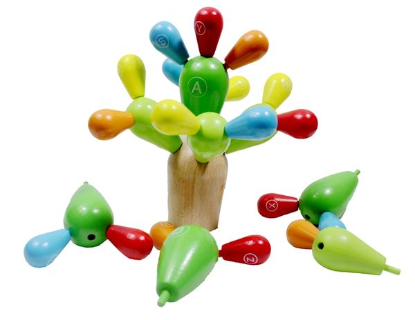 Spedizione gratuita Intelligenza di giunzione Montessori Smontaggio dei blocchi di fico d'india cactus bambino Puzzle di legno Giocattoli in età prescolare Bambino 1-3 anni