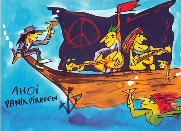 

удо линденберг ahoi panik piraten home decor расписанную hd печати картина маслом на холсте wall art canvas картинки 191218