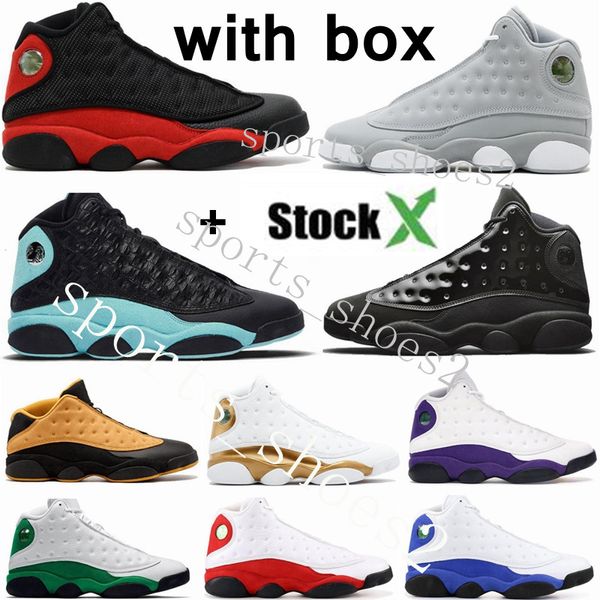 

jumpman 13 13s mens women basketball shoes xiii bg metallic silve 13s sneakers black red suede men sneakers island green with box one