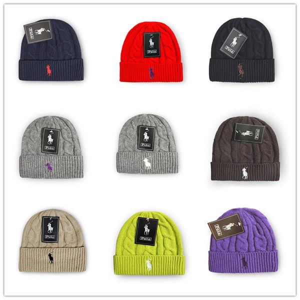 

2019 нового прибытие 33 цвета модельера поло Beanie шляпы теплого зимняя шапка вязаная