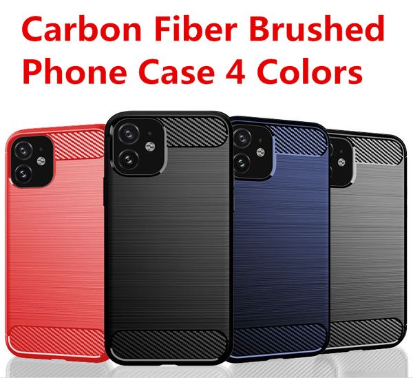 

carbon fiber brushed soft tpu case for iphone 12 mini 12 pro max 11 pro max