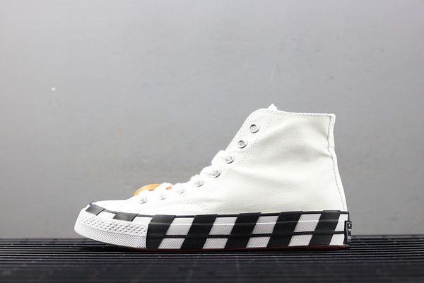 

Newest Stripe OFF Chuck 70 White Bold Orange-Black SHOELACES Taylor 1970S Canvas Men Women Running Shoes Fashion Casual Shoes 162204C Box