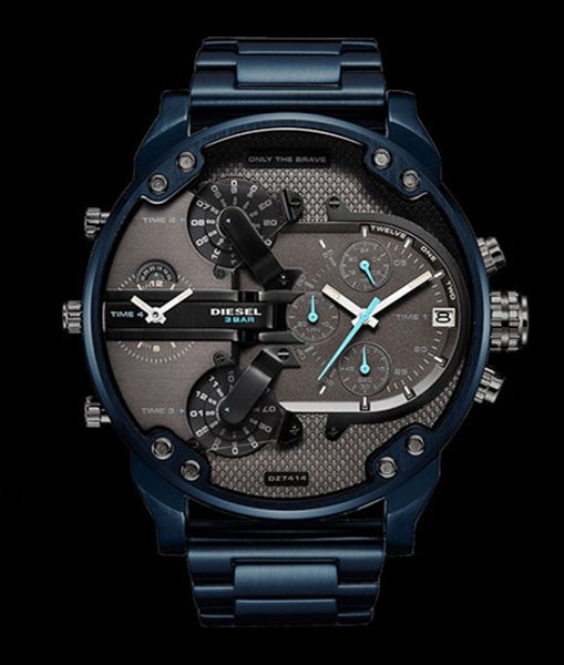

2020 designer men's dz watch sport military mens big dial display multiple time zones luxury diesels watches men dz7399 dz7414 dz7331 r, Slivery;brown
