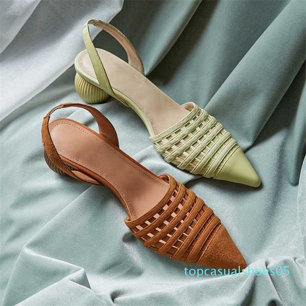 

summer 2020 european and american new ladies pointed high-heeled mules t05, Black