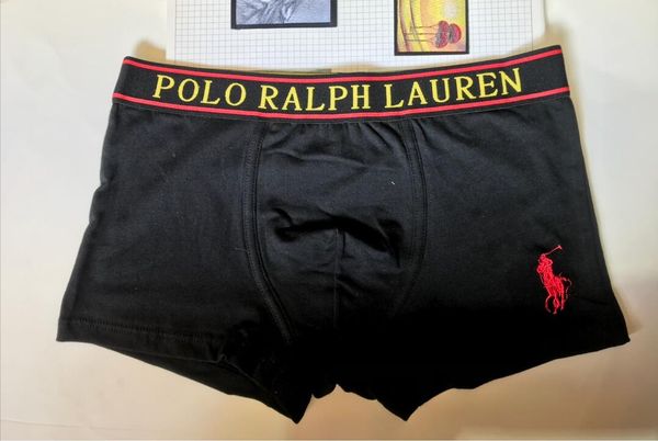 

with box] breathable men underwears soft mens boxers brief letter underpants for mens male shorts boxer jh, Black;white