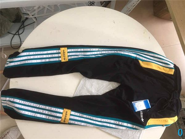 

new designer track pants side stripe drawstring trousers brand sport sweat pants mens designer jogger track pants fashion 038, Black