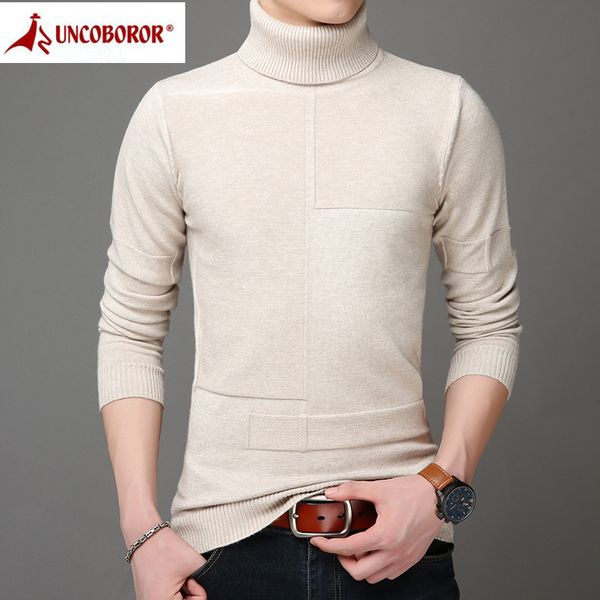 

turtleneck sweater men 2019 autumn winter thick warm cashmere pullovers coat male casual knitted sweater jackets masculino 3xl, White;black