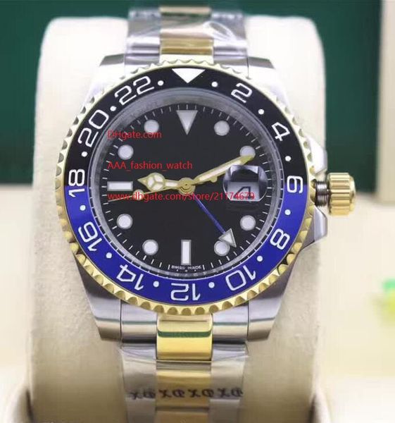 

luxury watch 40mm gmt 116710 116713 116713 116719 18k gold & steel asia 2813 movement mechanical automatic mens watches 4 color, Slivery;brown