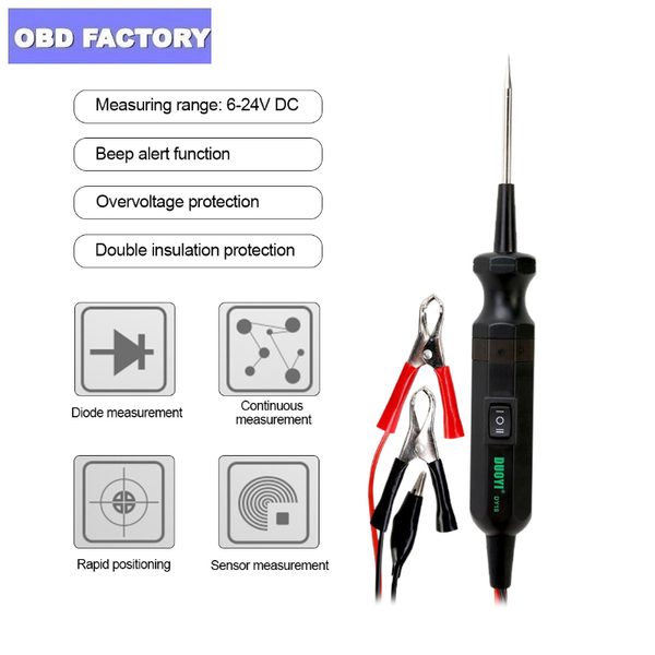 

dy18 car circuit tester power probe automotive diagnostic tool 12v 24v electrical current voltage integrated power scanner