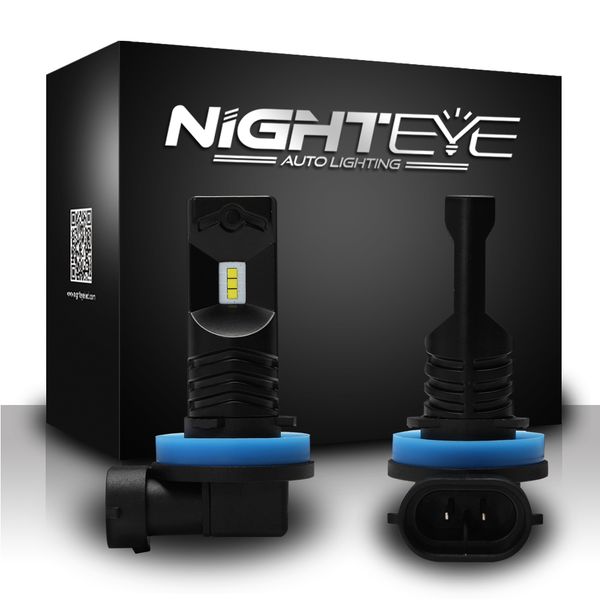 

nighteye car h11 led headlight bulbs 12v 80w/set 800lm with csp led chips bulb 6500k white fog lamps drl lights
