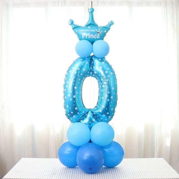 

diy 32'' 0-9 number foil balloons set wedding anniversary balloon baby shower 1st birthday ballons kids birthday party supplies di