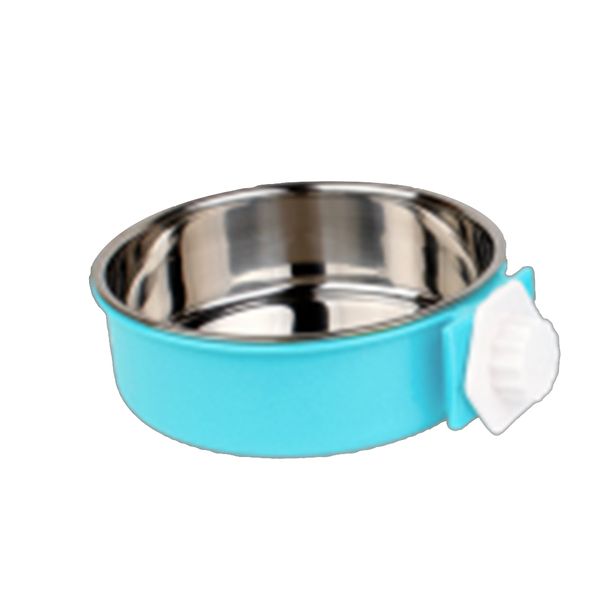 

dog and cat bowls - hangable raised pet dish - stainless steel food and water bowls for small to large dogs and cats