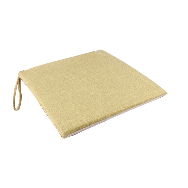 

40x40cm garden chair cushion tie on thickened waterproof soft outdoor square office cotton and linen patio pad removable solid