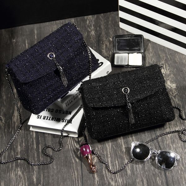 

женская сумка 2020 новые продукты мини сумка ткань кисточки с цепочкой плечо