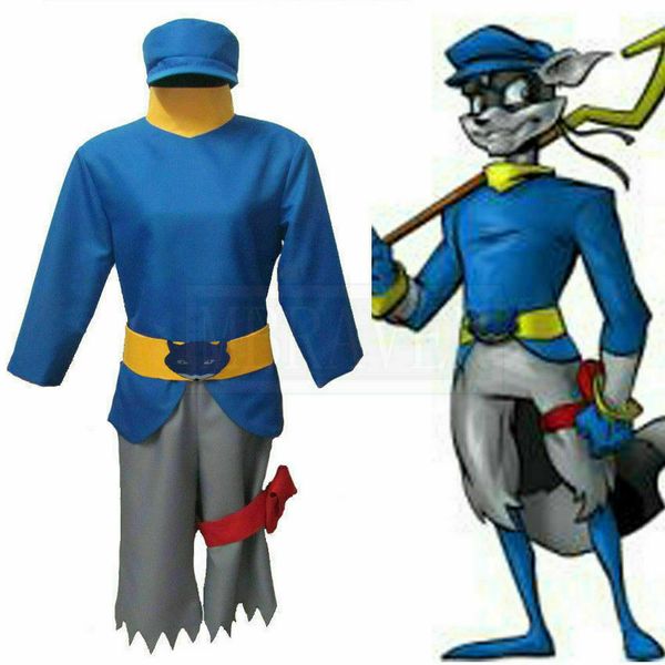 

details about the thief sly cooper cosplay costume anime custom made uniform, Black;red