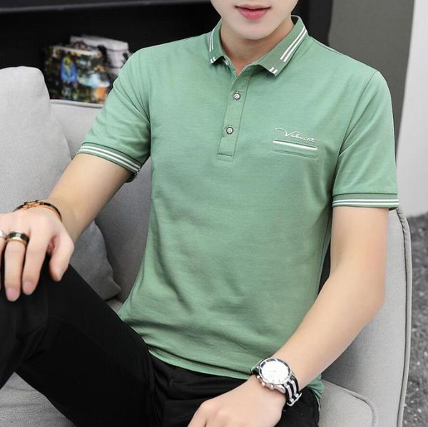 

2020 new summer men shirt men business & casual solid male shirt short sleeve breathable cotton shirts, White;black