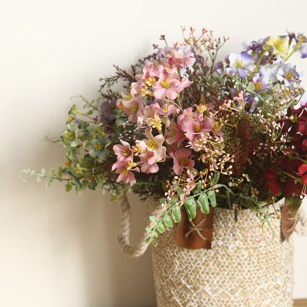 

silk smile bouquet artificial touch decorative flower wedding holding flower road lead table decoration home flowers