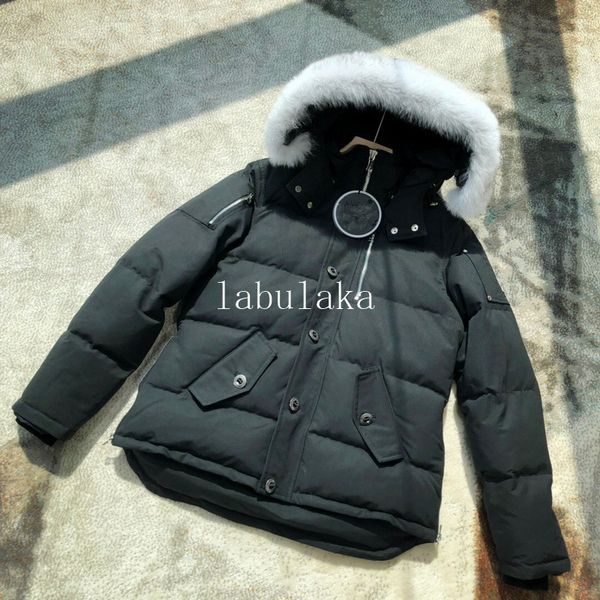 

Women and men winter 100 real fox hair white duck down jacket zipper hort ilver fox hooded winter warm coat couple model, Black