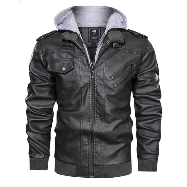 

mens designer jackets fashion solid color coat with cap men luxury brithsh style motorcycle jackets men brand coat high quality, Black;brown