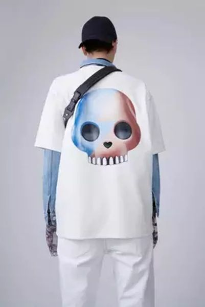 

acne t shirts men women sweden emoji niagara county of milan feather wings mb t-shirt digital printing tee ac t shirts, White;black