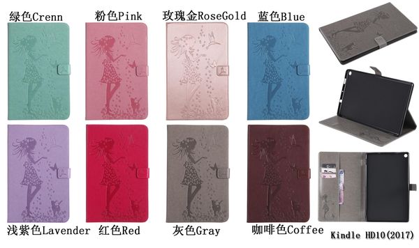 

ультра тонкий легкий смарт-чехол для amazon kinlde fire hd10 2017 стенд противоударный pu кожаный чехол funda+стилус