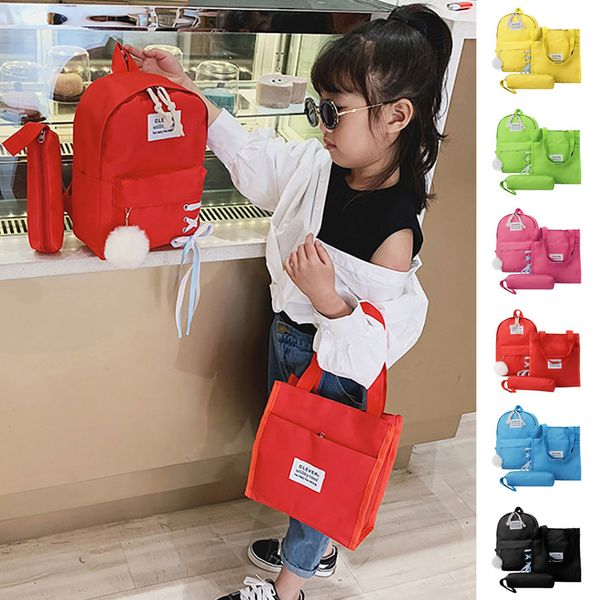 

brand new and children's 3pcs backpack pupils school bag pencil bag tutorial purse 2019 latest wild gq7