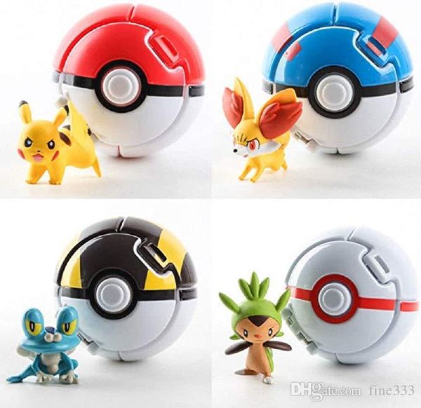 

castle plush 4 models pokemons pokeball figures pop toys action figure plus random anime figures pikachu wt8467