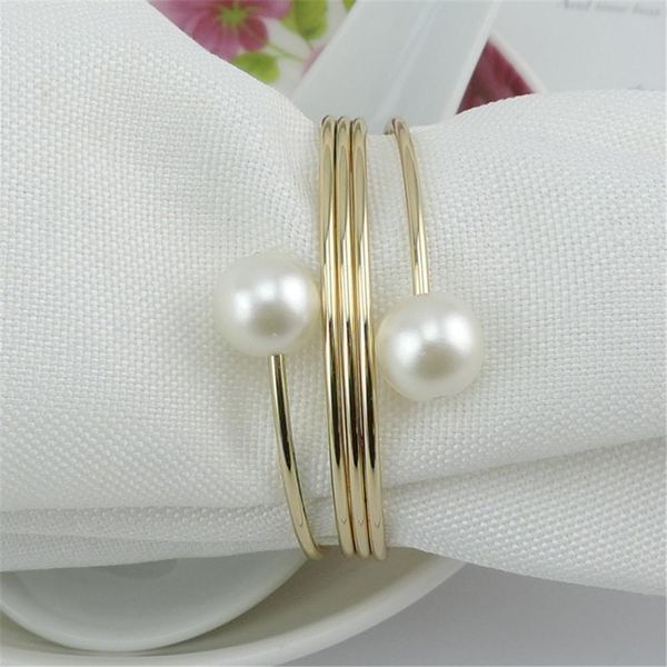 

12pcs/lot creative personality metal napkin ring the toast button ring napkin western buckle pearl meal