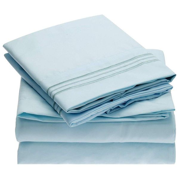 

sheet set brushed microfiber 1800 bedding-wrinkle fade, stain resistant - hypoallergenic - 3 piece include bed sheet,pillowcase
