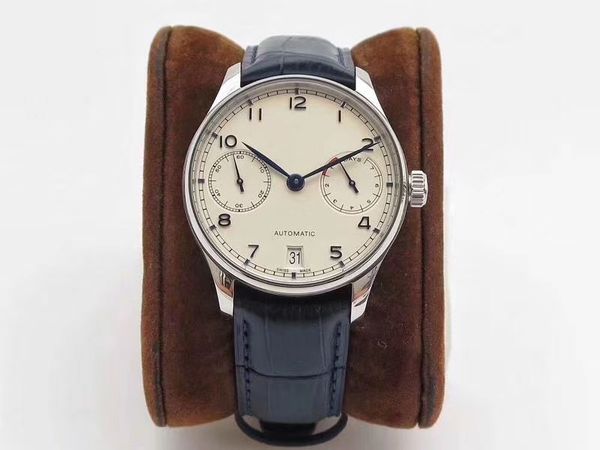 

zf produced portuguese series,v5 version equipped with cal.51011 automatic movement independent small second hand true kinetic energy indica, Slivery;brown