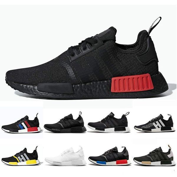 

2019 nmd r1 primeknit japan triple black white red og pink men women casual shoes runner breathable sports shoe trainer fashion sneakers