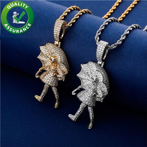 

luxury designer necklace hip hop jewelry mens iced out pendant diamond bling statement pendants women charms rapper hiphop jewellery fashion, Silver