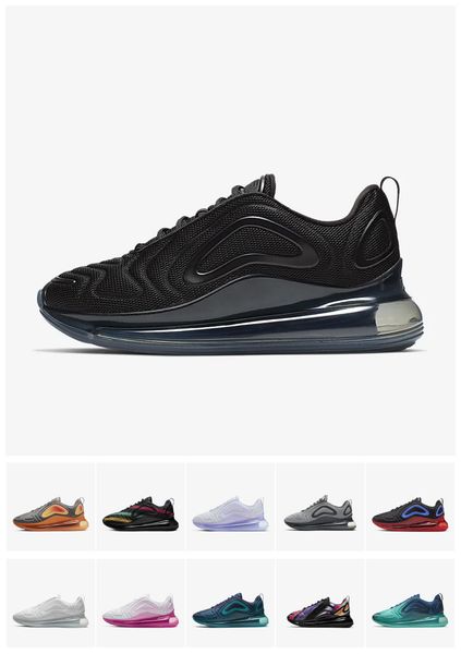 

new 720 running shoes full cushioned men women neon triple black carbon grey 72c metallic silver chaussures sneakers 36-45