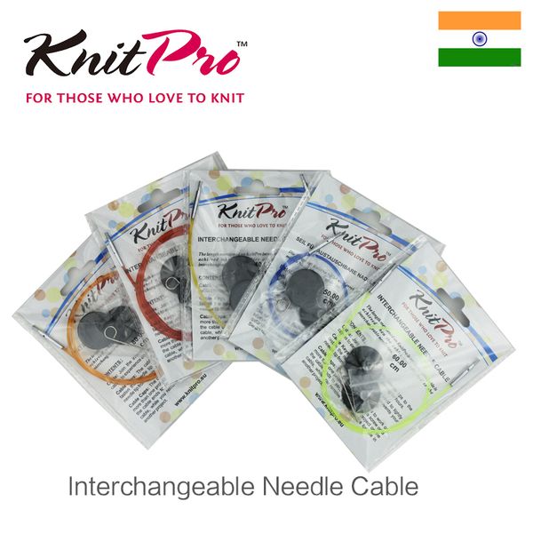 

knitpro coloured interchangeable needle cable, Black