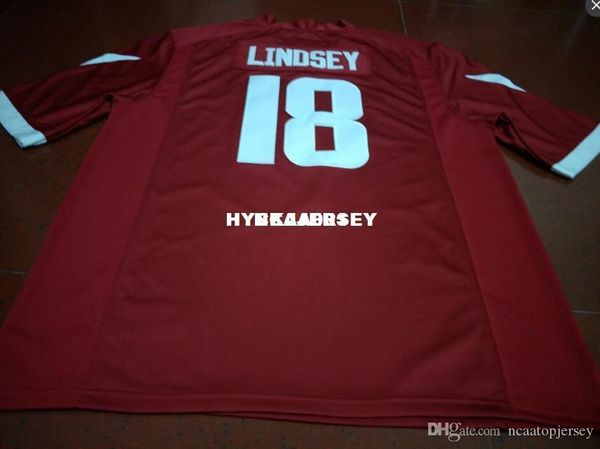 

men #18 jack lindsey ar alumni college jersey xs-6xl or custom any name or number jersey, Black;red