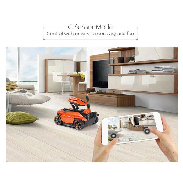 

full direction driving outdoors wifi fpv kids rc toy tank phone controlled high speed gifts robot 0.3mp camera remote control