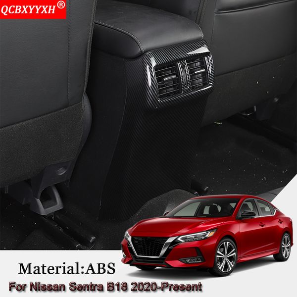 

car styling abs car armrest box kick-proof sequins rear air outlet sticker auto accessories for sentra b18 2020-present