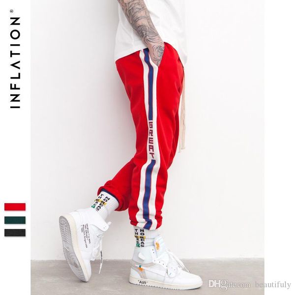 

mens designer joggers inf mens 2018 spring new retro school men's casual pants pants side striped hip hop pants sale, Black