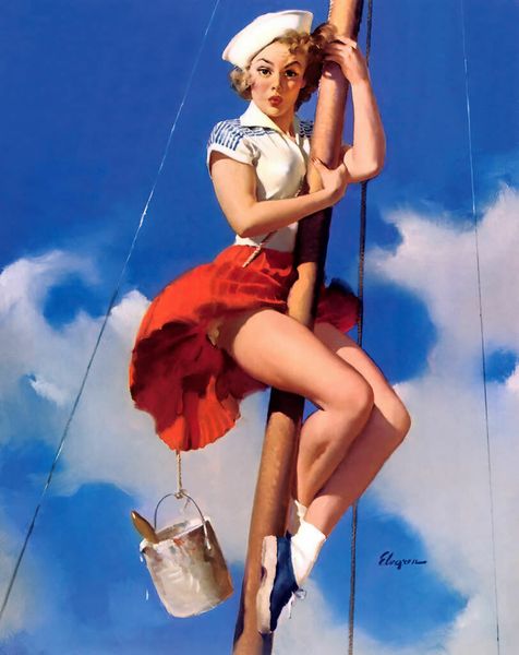 

retro pinup girl gil elvgren pretty sailor gir home decor handcrafts /hd print oil painting on canvas wall art canvas pictures 191118