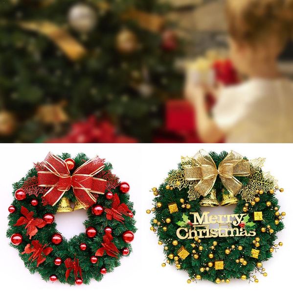

christmas wreath decorative garland handmade rattan pendant shopping mall christmas tree door decoration for party home decor