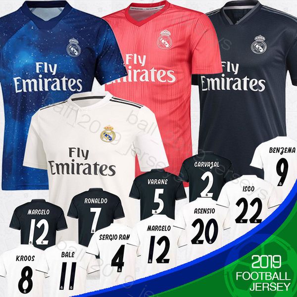 

Real madrid 2018 2019 soccer jersey MODRIC MARIANO ASENSIO VINICIUS JR football shirt BALE RAMOS Camiseta 18 19 ISCO maillot