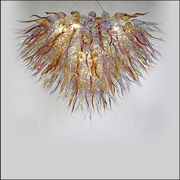 

air shipping staircase blown glass chandelier lightings high ceiling decoration murano glass pendant lights with simple designed