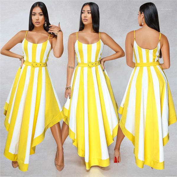 

clothing ladies holidays summer striped bohemian dress women spaghetti strap panelled dresses female fashion designer, Black;gray